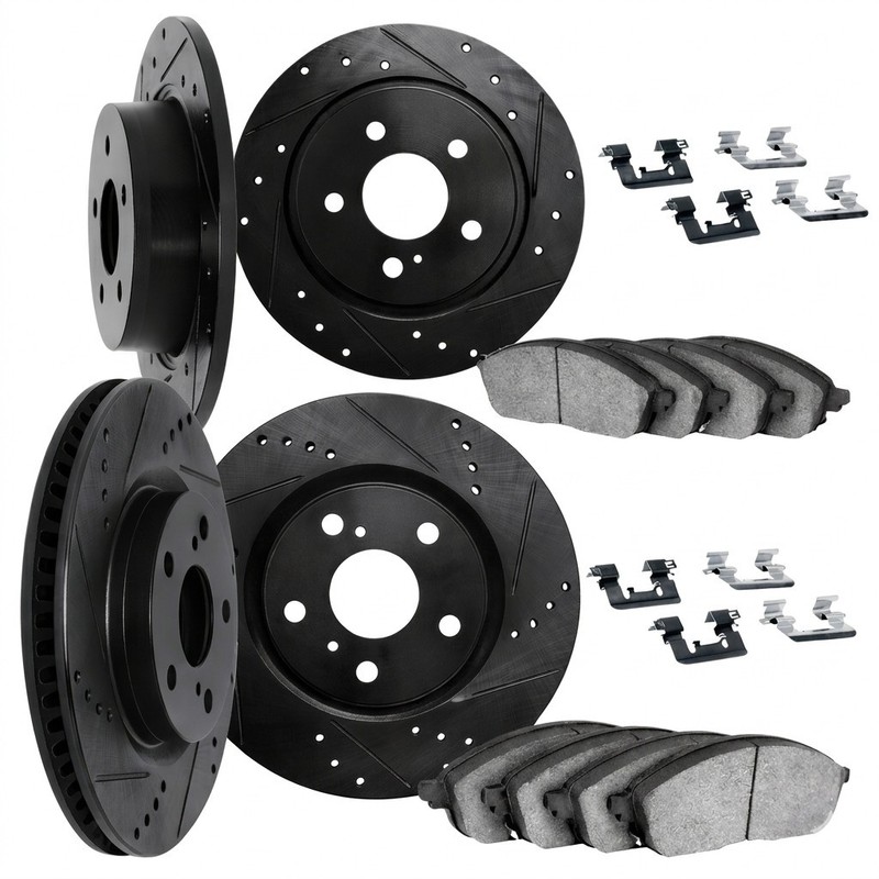 For Kia Optima 2017 2018 2019 2020 Brake Rotor Set | Black gallery