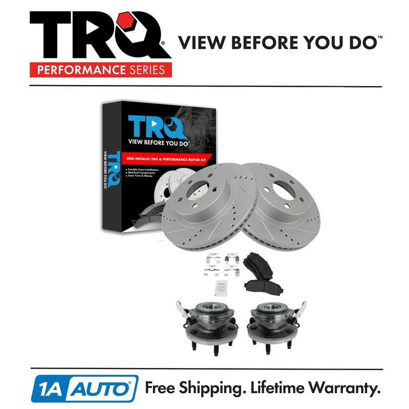 TRQ Performance Front Brake Pad & Rotor Kit Fits 2001-2010 Ford 2003-2009 Mazda