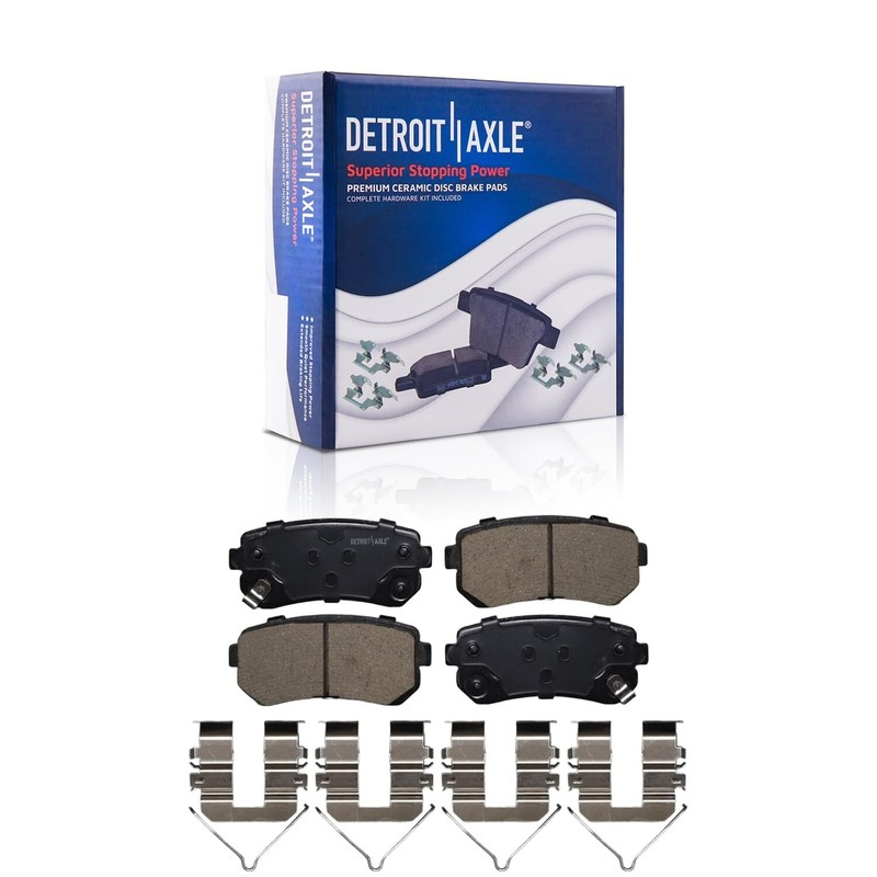Rear Drilled Rotors Ceramic Brake Pads for 2016 - 2018 Hyundai Sonata Kia Optima gallery