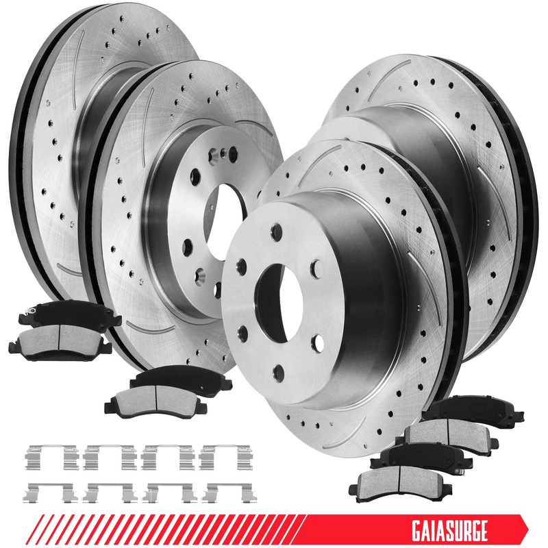 13” Front & Rear Disc Rotors Brake Pads for 2009 2010- 2014 Express Savana 1500