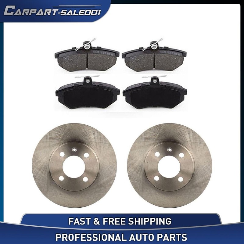 For 1995-2002 Volkswagen Cabrio OE Front Disc Rotors and Brake Pads Set