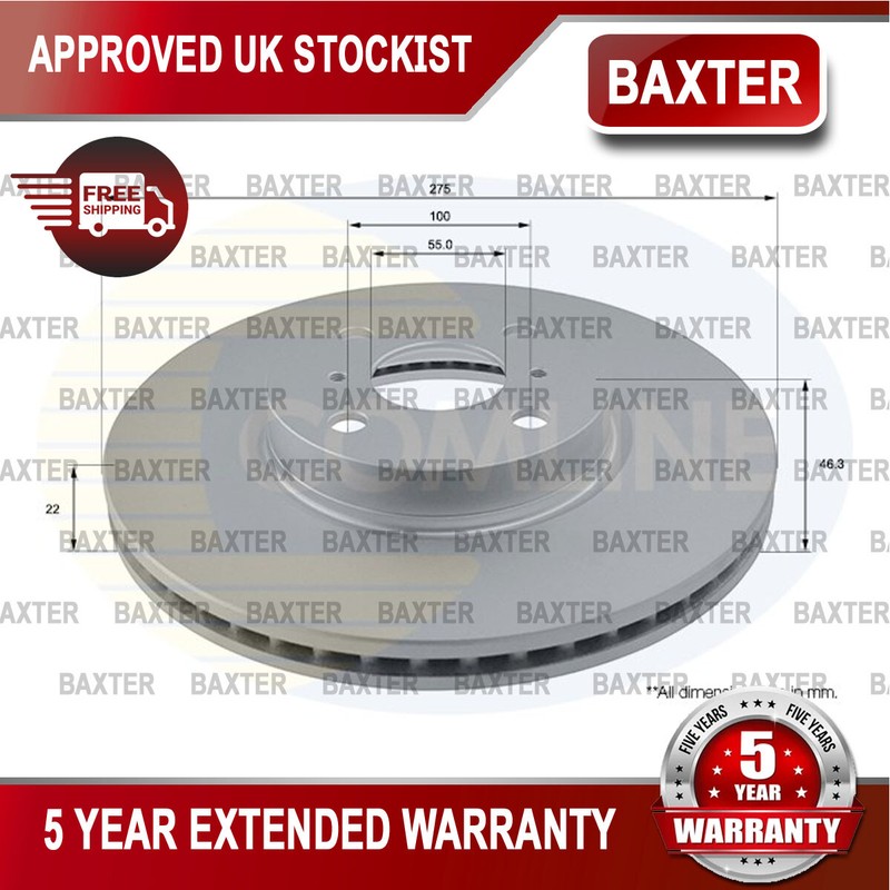 Fits Toyota Yaris 2007- + Other Models Baxter Front Brake Disc #1