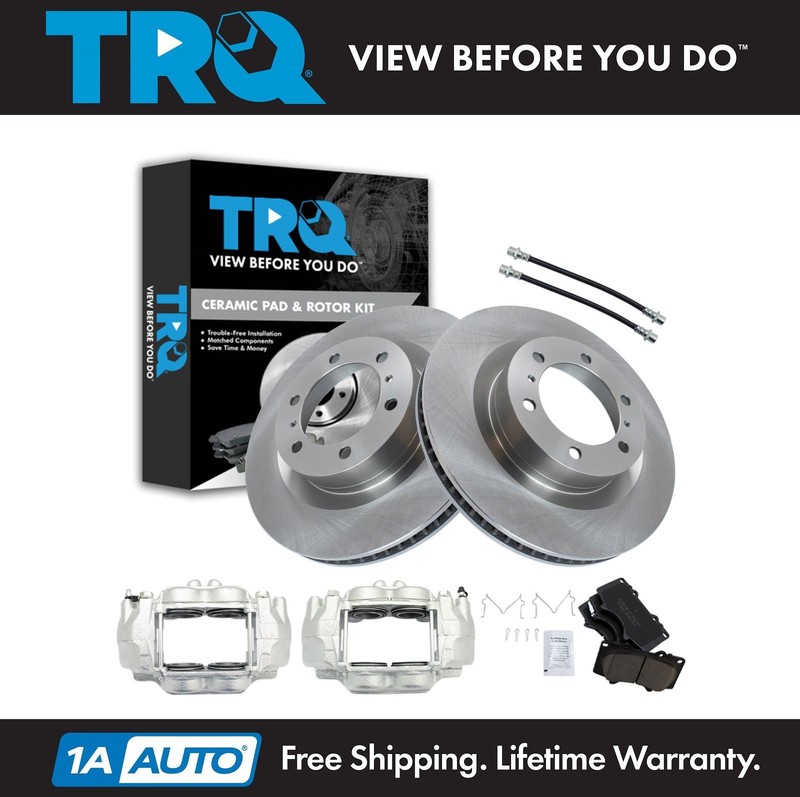 TRQ Front Brake Pad & Rotor Kit Ceramic Fits 10-15 4Runner 10-17 GX460