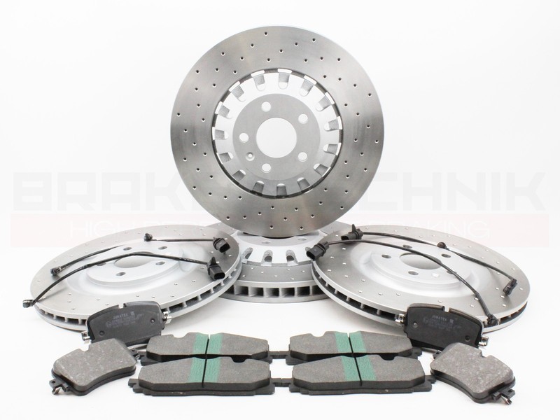 FOR AUDI Q8 3.0 55TFSIE 4M FRONT REAR PERFORMANCE BRAKE DISCS PADS SENSORS