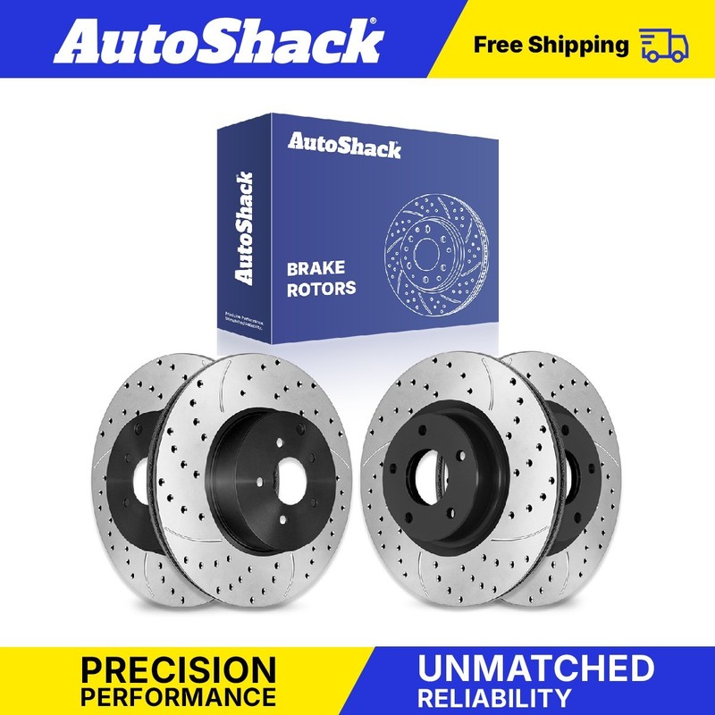 Front Rear Drilled Slotted Brake Rotors for 2009-2011 Nissan Murano 3.5L