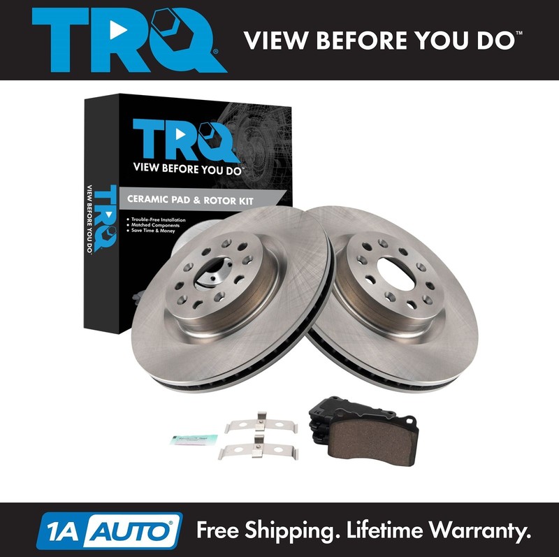 TRQ Front Brake Pad & Rotor Kit Fits 2016-2020 Cadillac CT6 2015-2017 CTS