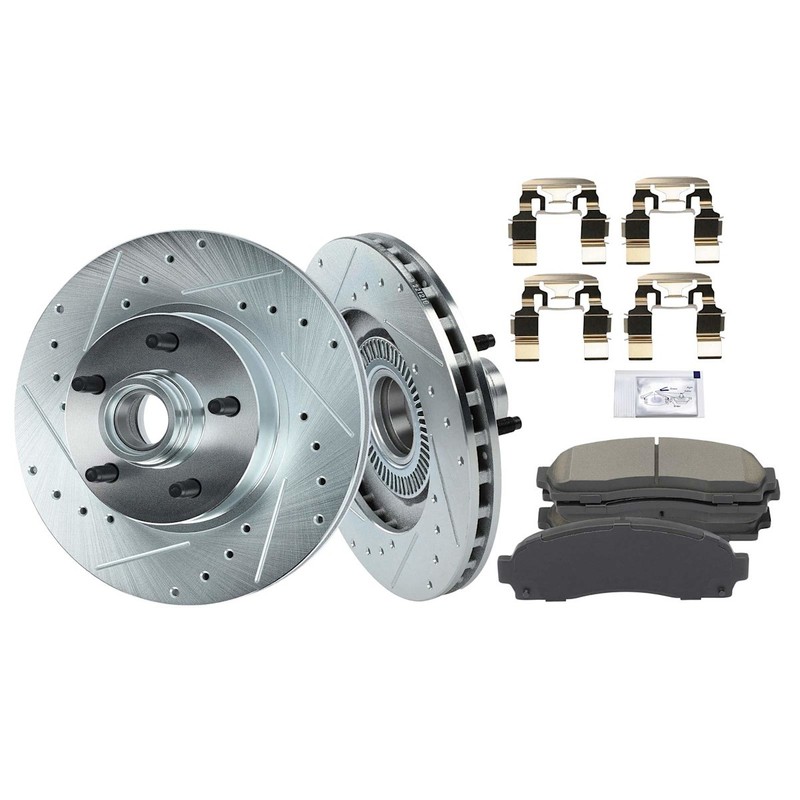 Brake Disc and Pad Kits 2-Wheel Set Front for Pickup Mazda B2300 Truck Ranger
