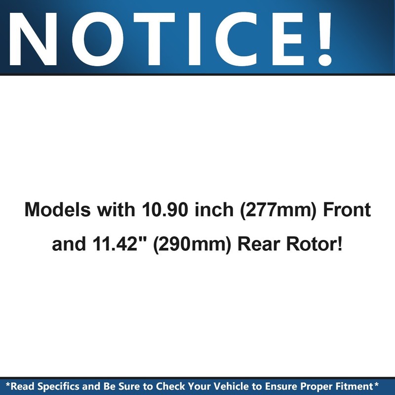277mm Front & Rear Disc Rotor Ceramic Brake Pad for 2000 2001 2002 Subaru Legacy gallery