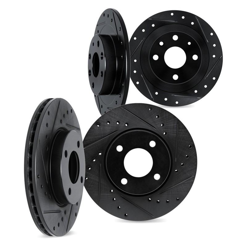 For Audi 90 Quattro 88-89 Brake Rotor Set DFC Premium Drilled & Slotted Front &