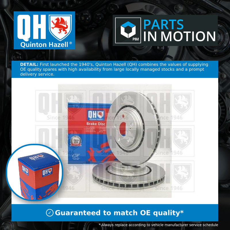 2x Brake Discs Pair Vented Front 328mm BDC6288 Quinton Hazell Set 435120E030 New
