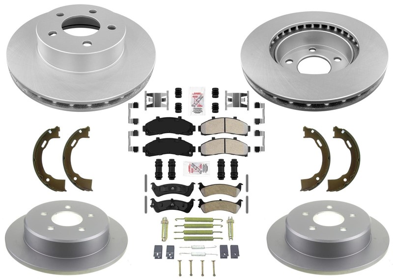 Coated Disc Brake Rotors & Pad Set fits Ford Explorer 1995-2001 4 Wheel Drive