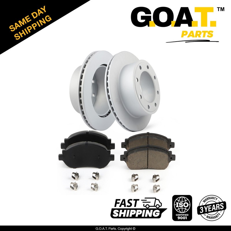 Rear Brake Rotors + Disc Brake Pad Kit for 05-07 Ford F 250 Super Duty 13.39 in
