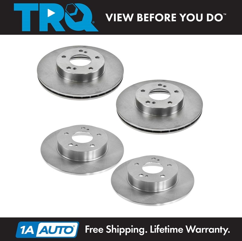 TRQ Front & Rear Disc Brake Rotor Kit Set for 96-99 Infiniti 94-99 Nissan Maxima