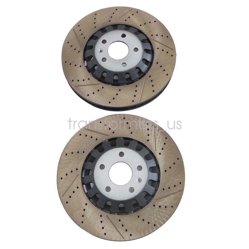 For Audi RS5 2.9L 2018-2023 Pair Front 375mm Drilled Brake Disc Rotors RH+LH gallery
