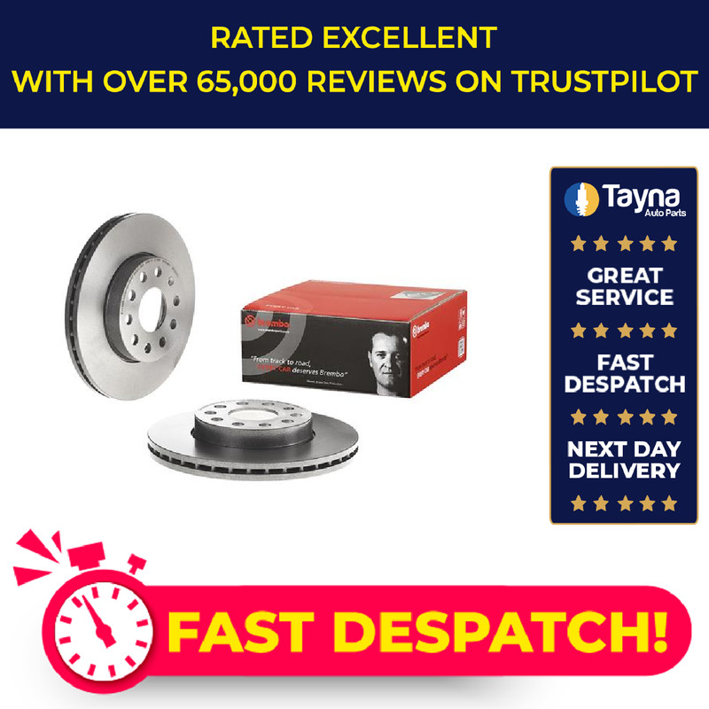 2x Brake Discs Pair Vented fits AUDI A3 8V 1.4 Front 2013 on 276mm Set Brembo