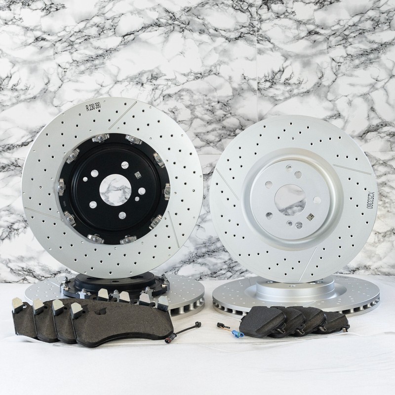 Mercedes GLC63 GLC63s AMG Brake Rotor & pad SET OEM 2 piece Front 2018-2021
