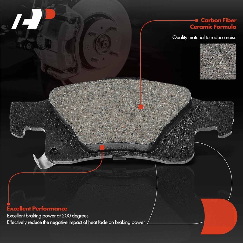 A-Premium Rear Disc Brake Rotors & Ceramic Pads for Jeep Grand Cherokee 18-20 gallery