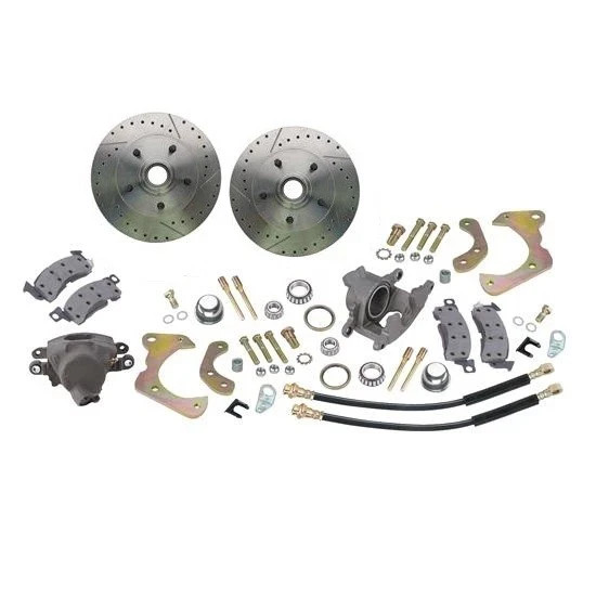1965-1968 Chevy Impala FRONT Disc Brake Kit Full Size Car Drilled/Slotted