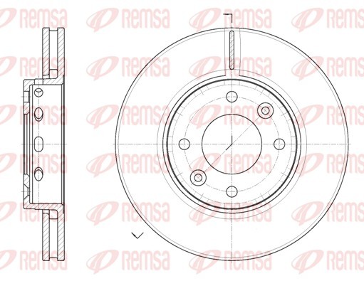 Remsa 6891.10 Brake Disc for, Kia, Mercedes-Benz, Naza