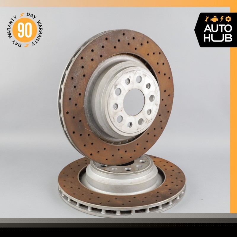 14-24 Maserati Quattroporte M156 Rear Brake Rotors Disc Left & Right Set OEM