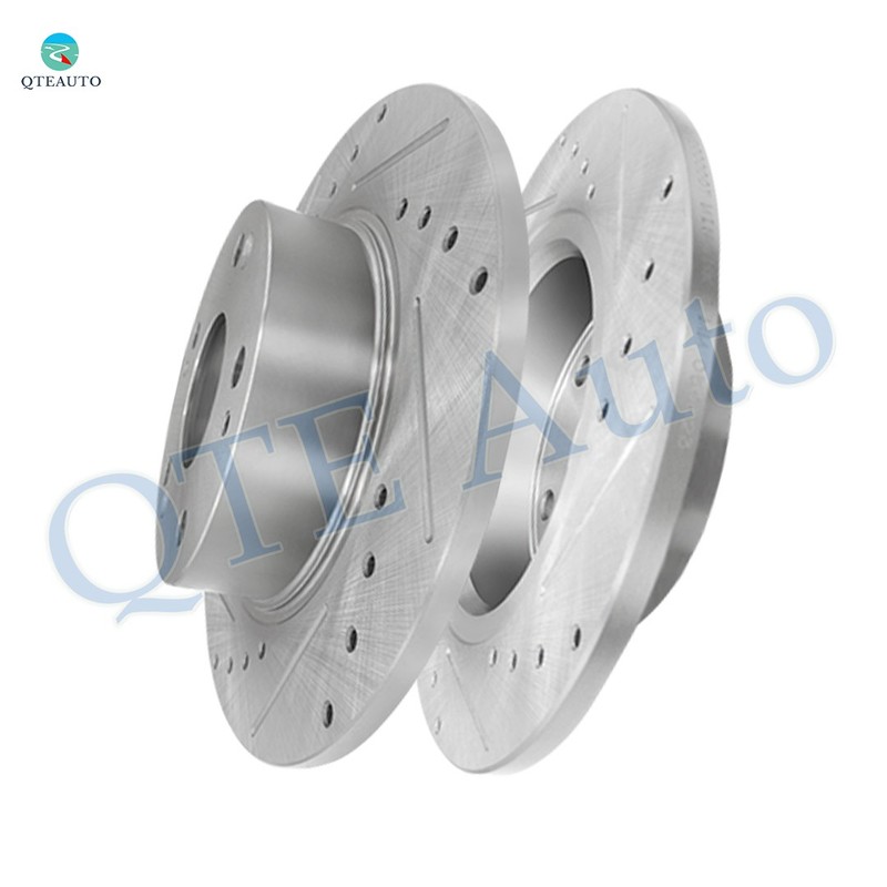 Rear 260 Drilled Slotted Disc Brake Rotor To 03-07 Honda Accord/04-08 Acura TSX