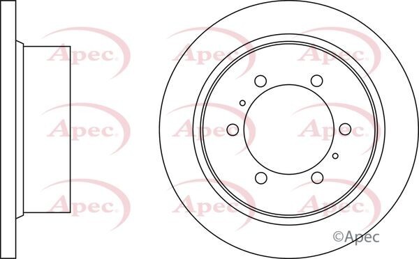 2X APEC DSK2015 REAR BRAKE DISCS FOR MITSUBISHI PAJERO – MB618797
