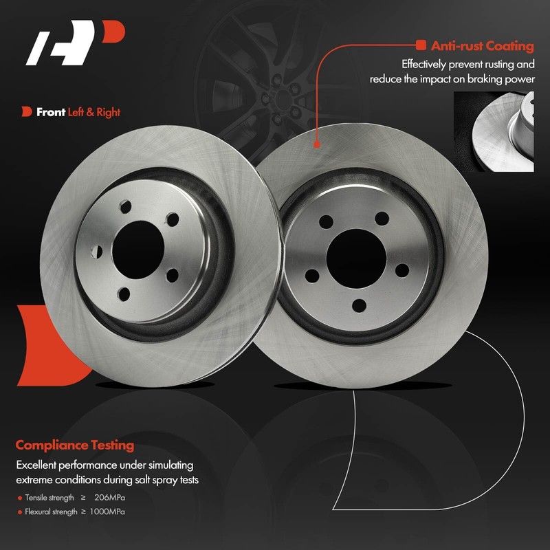 A-Premium Front Disc Brake Rotors & Ceramic Pads for Jeep Liberty KK 2009 2012 gallery
