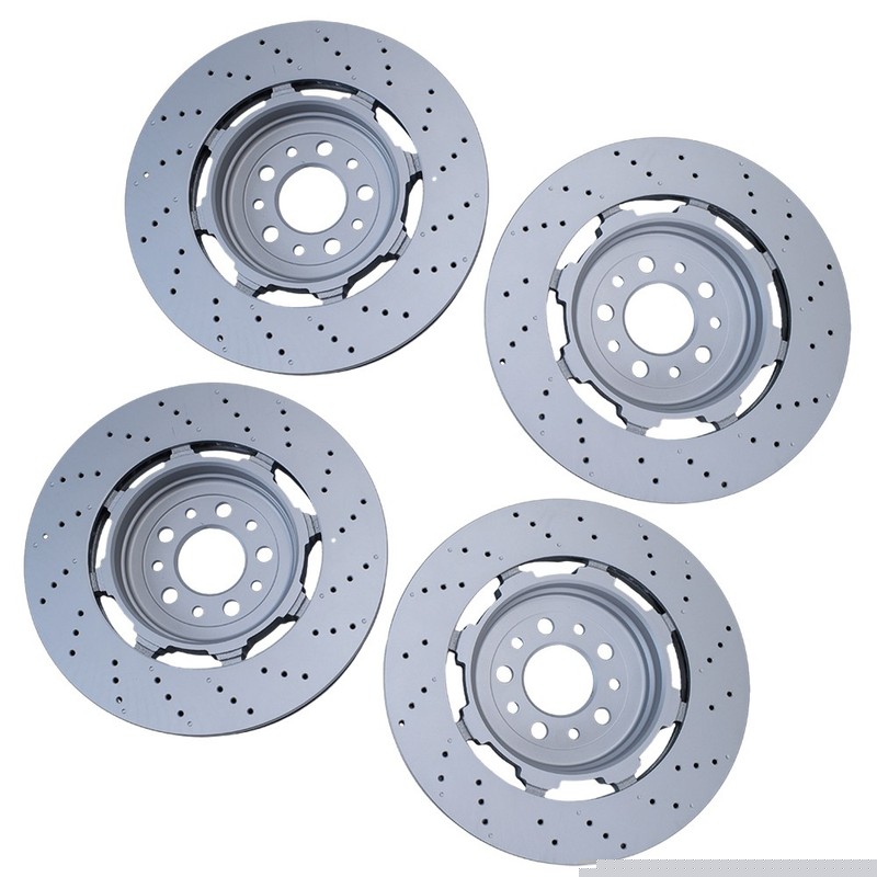 Front&Rear For 17-24 Alfa Romeo Giulia Stelvio Quadrifoglio 2.9L V6 Brake Rotors