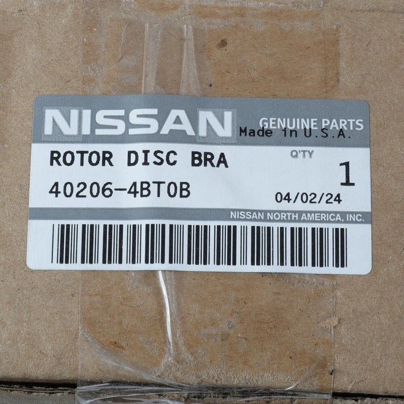 NEW OEM Nissan 2014-22 Rogue RogueSport LEAF Front Disc Brake Rotor 40206-4BT0B gallery