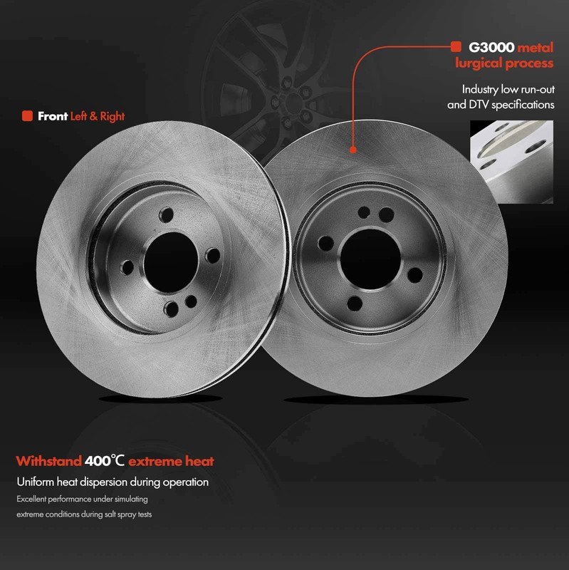 2Pcs Disc Brake Rotors for Mini Cooper 2007 2008 2009-2016 Front Left & Right gallery