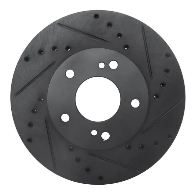 Genuine DFC Brake Rotor – Drilled and Slotted – Black 633-67033R