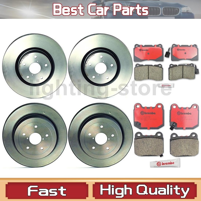 Front+Rear Brake Pads and Disc Rotors full set Fits 2005 Subaru Impreza