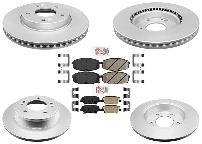 Improved Performance Frt & Rr Disc Brake Rotors Pads For Kia Soul 2014 2015 2016