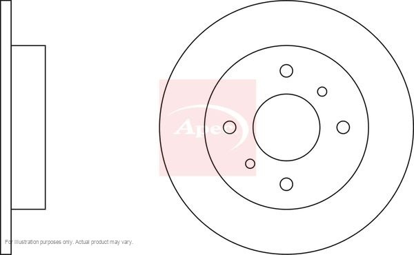 2X APEC Rear Brake Discs for NISSAN PRIMERA 1990-2001 258mm Solid DSK641 gallery