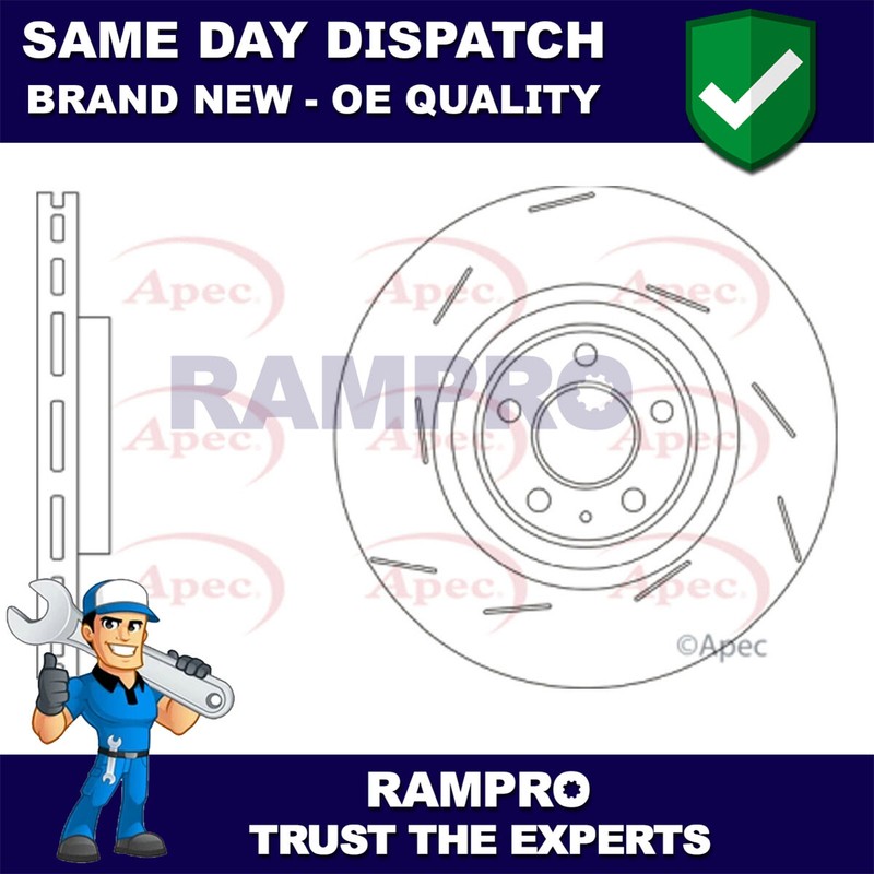 Rampro Front Right Brake Disc Fits Porsche Macan 2014-2018 3.0 D 95B615302F
