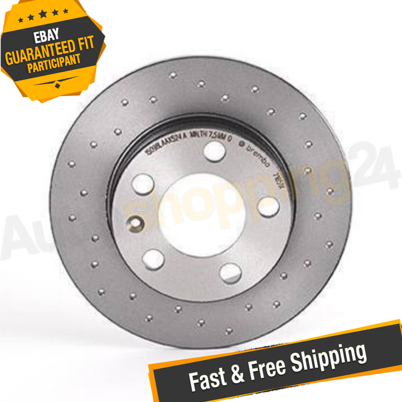 Brembo 08.7165.1X 232mm Rear Disc Brake Rotor for 1998-2010 Volkswagen Beetle