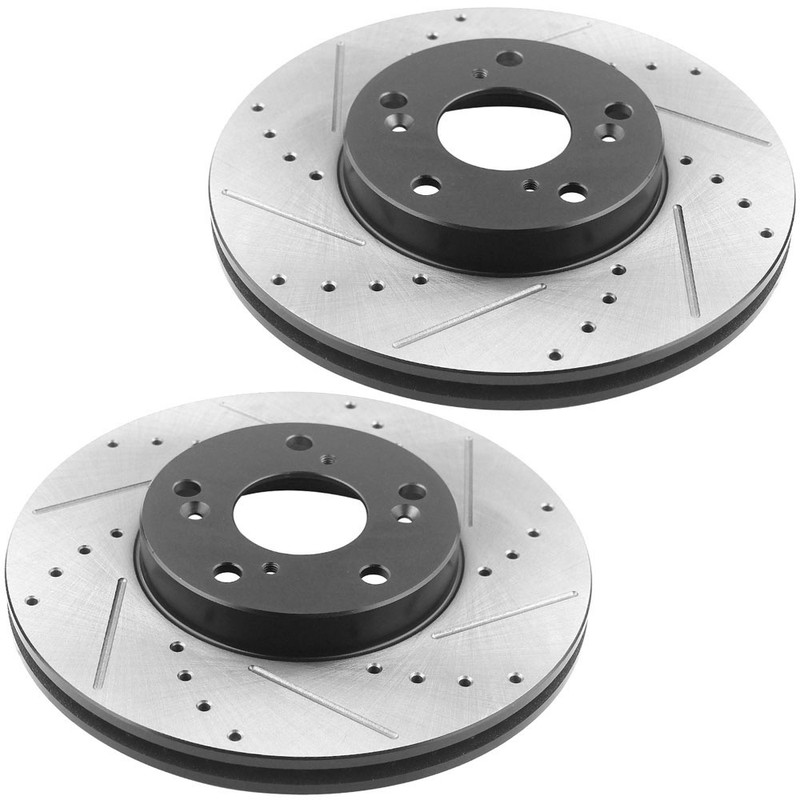 Front Rear Disc Brake Rotors and Brake Pads For Honda Accord 2003-2007 B28 FL gallery