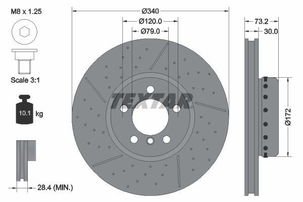 Textar Front Discs & Brake Pads Fits BMW 1 Series 2 Series 3 Series 4 Series gallery