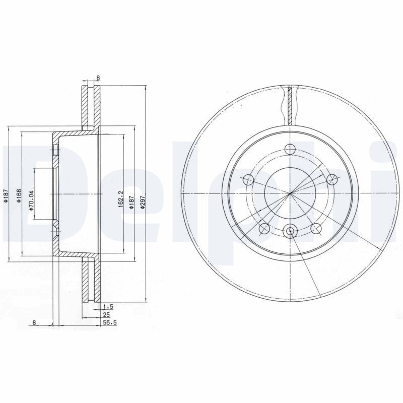 Delphi Pair of Brake Discs BG2860