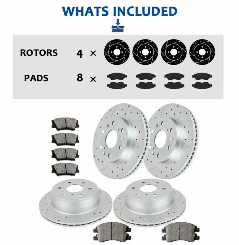330mm Front and 345mm Rear Brake Rotors Pads Fit for GMC Yukon 2015-2019 Brakes gallery