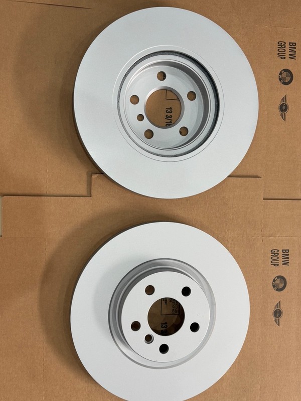GEN For BMW X1 2.0L 2016-22 F&R Coated Disc Brake Rotors & Brake Pads w/hardware gallery