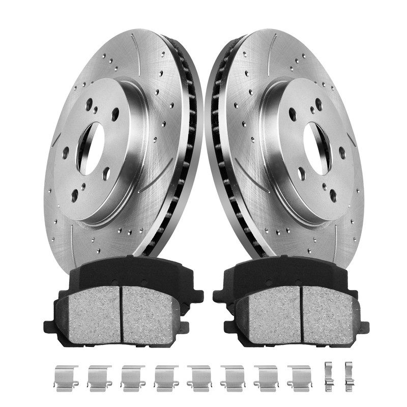 Front Rear Brake Rotors Ceramic Pads For 2004 2005 2006 2007 Toyota Highlander gallery