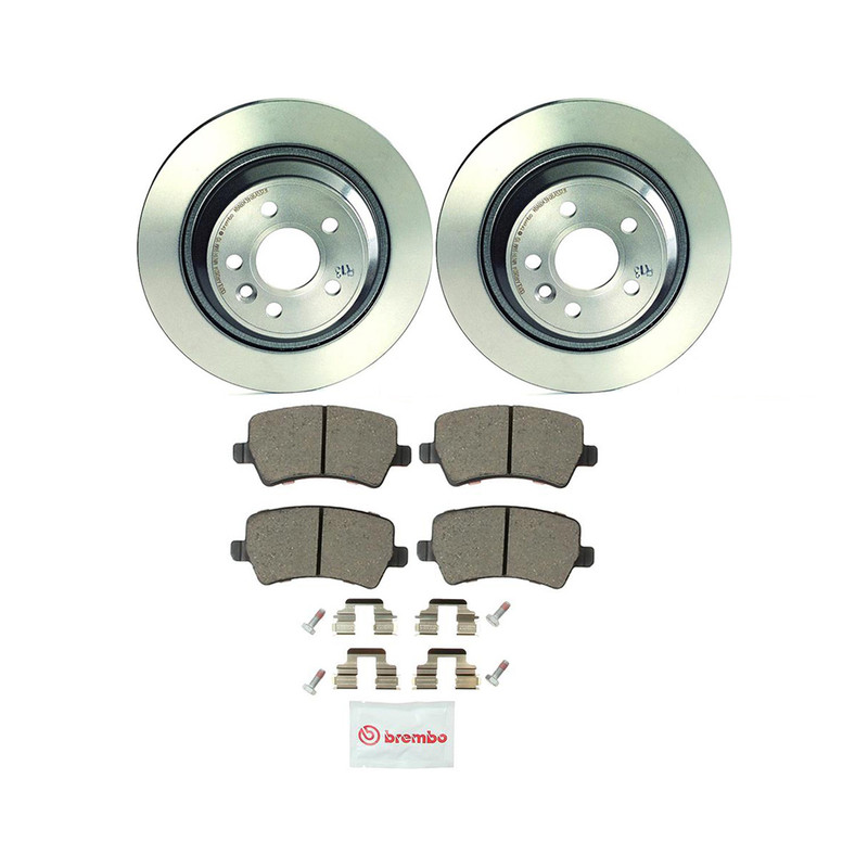 Brembo Rear Brake Kit Solid Disc Rotors Ceramic Pads for Volvo S60 S80 V60 XC70 gallery