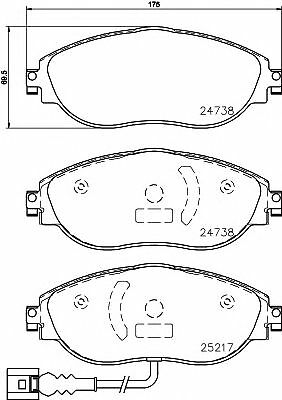 TEXTAR Front Axle BRAKE DISCS + PADS SET for VW TIGUAN 2.0 TDI 4motion 2016-on gallery