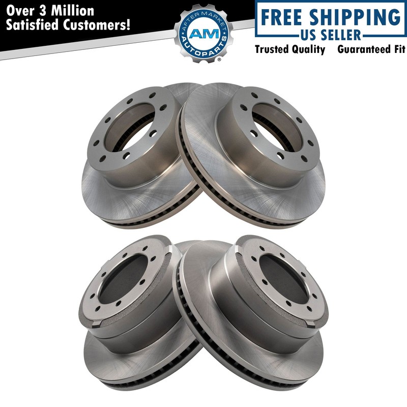 Front & Rear Brake Rotors Set Fits Ford