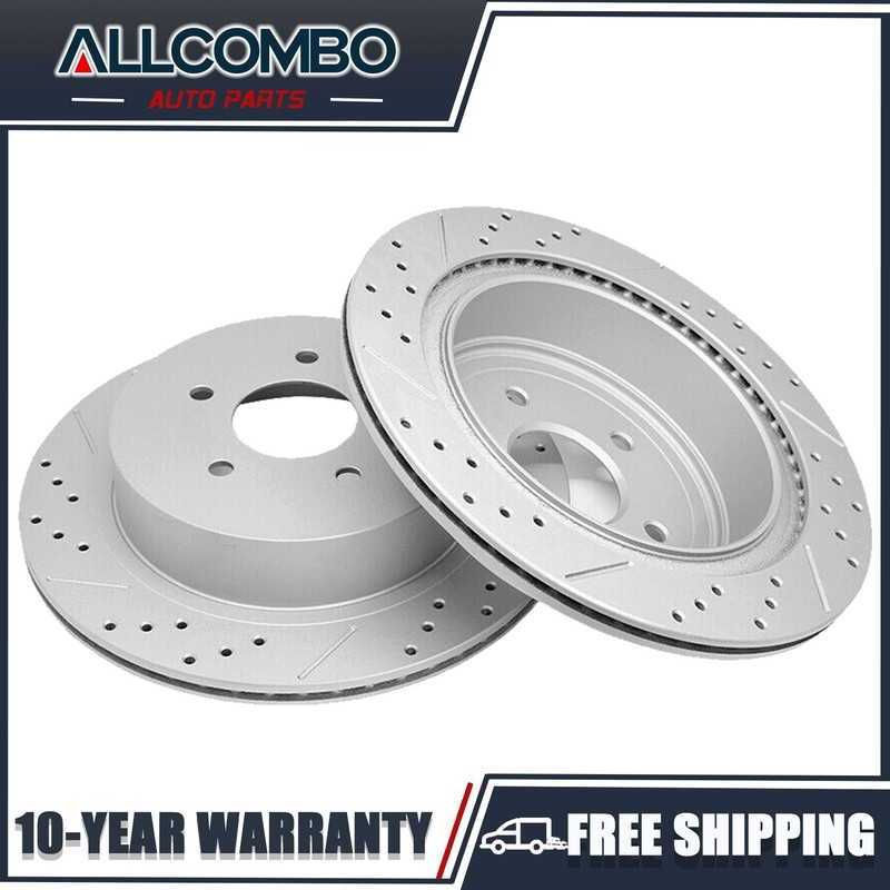 Rear Drilled Slotted Brake Rotors for Nissan Pathfinder Infiniti Q50 Q70 QX60