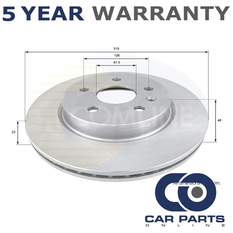 Brake Disc Rear CPO Fits Vauxhall Insignia 2008-2017 + Other Models #1