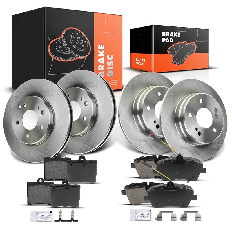 Disc Brake Rotor and Ceramic Brake Pad for Mercedes-Benz C230 C240 Front & Rear