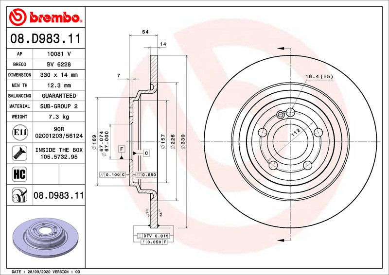 Brake Discs Rear Unova Fits Mercedes GLE 2018-2021 2.0 D 2.9 + Other Models gallery