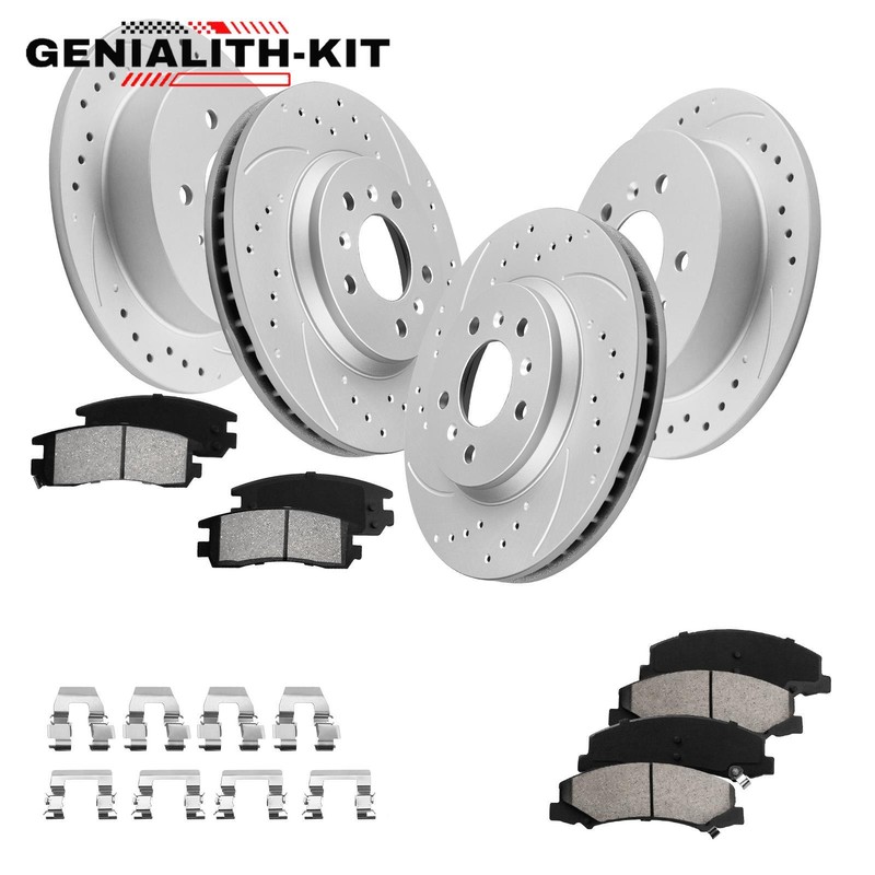 Front & Rear Brake Rotors + Brake Pads for 2006 – 2010 Chevy Impala Monte Carlo